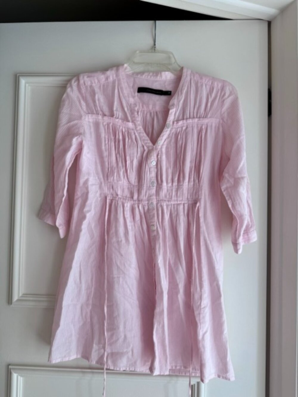 100% Cotton Tunic Blouse three-quarter sleeves